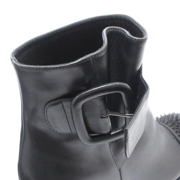 CHRISTIAN LOUBOUTIN OLIVIA SNOW Black Leather - Women's Boots 845-072125 - Picture 6 of 9